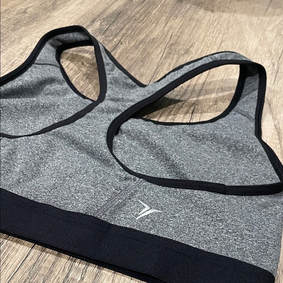 Old Navy Active Heather Gray and Black Sports Bra - Picture 3 of 7